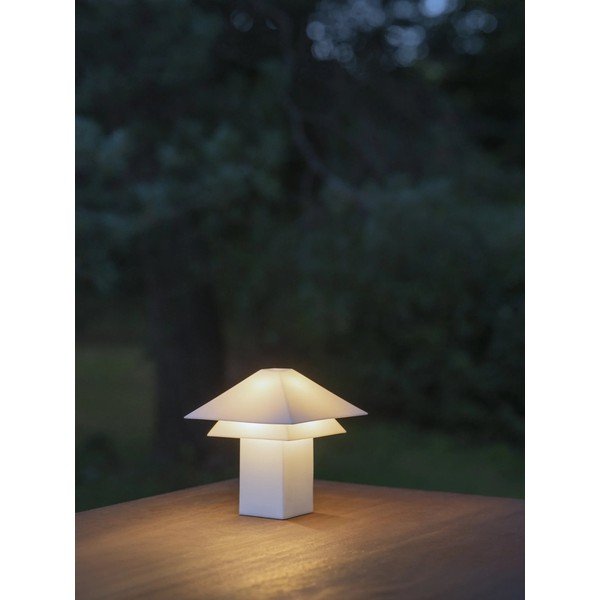 Baltos spalvos stalinis šviestuvas LED su pritemdymo funkcija (aukštis 33,5 cm) su metaliniu gaubtu Sanaka – Blomus-image-3