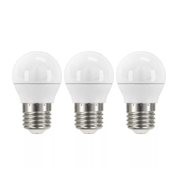 Šiltos LED lemputės 3 vnt. 5 W E27, – EMOS