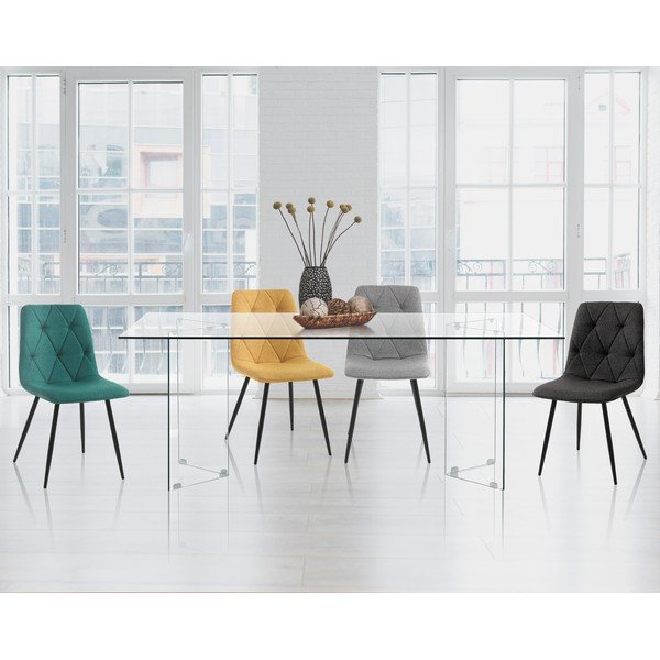 Iš stiklo valgomojo stalas 90x180 cm Kaya – Tomasucci-image-1