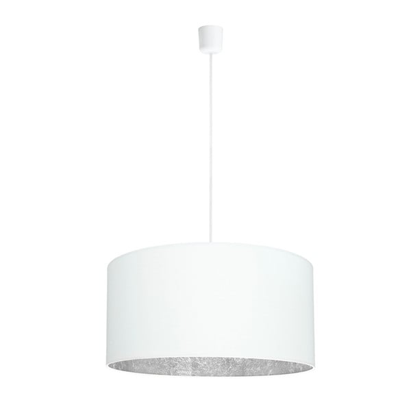 Baltas lubinis šviestuvas su sidabro detalėmis "Sotto Luce Mika", Ø 50 cm