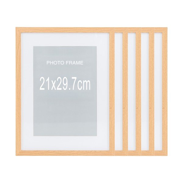 Natūralios spalvos rėmai 5 vnt. 21x30 cm Marbella – House Nordic
