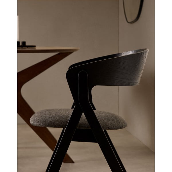 Juodos spalvos valgomojo kėdė Godia – Kave Home-image-1