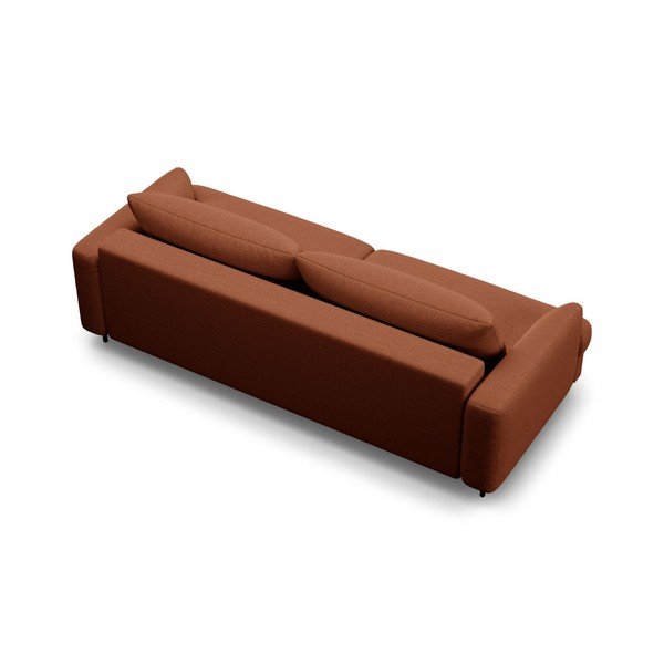 Terakotos spalvos sulankstoma/su sandėliavimo vieta sofa 233 cm Naomi – Micadoni -image-2