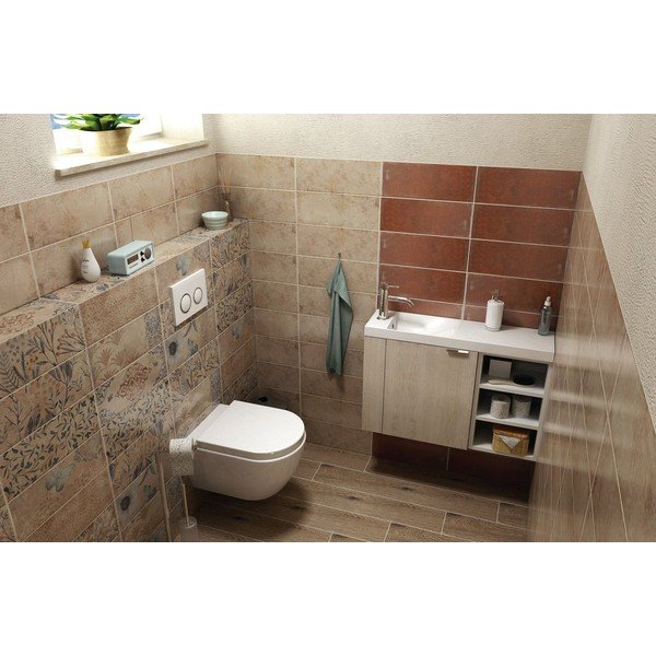 Pakabinama spintelė be kriauklės rudos spalvos iš pušies 50x50 cm Latus Vi – Sapho-image-1