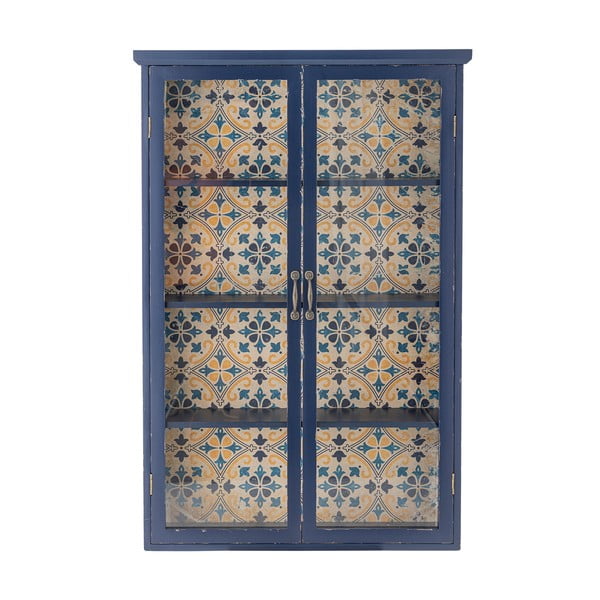 Iš kėnio masyvo vitrina mėlynos spalvos 81x122x22 cm Hazem – Bloomingville