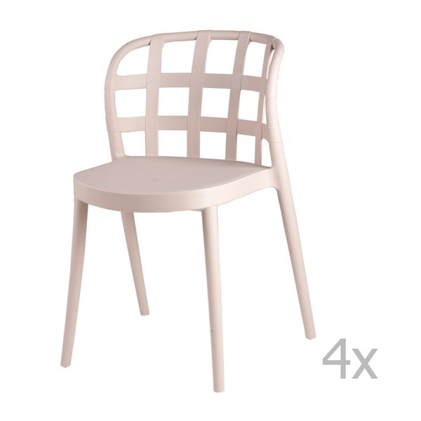 4 smėlio spalvos valgomojo kėdžių rinkinys "Gina