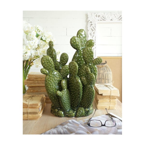 Žalia keramikos dekoracija Orchid Milano Arizona Cactus, aukštis 47 cm