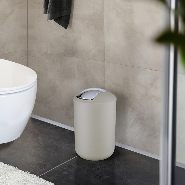 Taupe spalvos iš plastiko šiukšliadėžė 6,5 l Brasil – Wenko-image-1