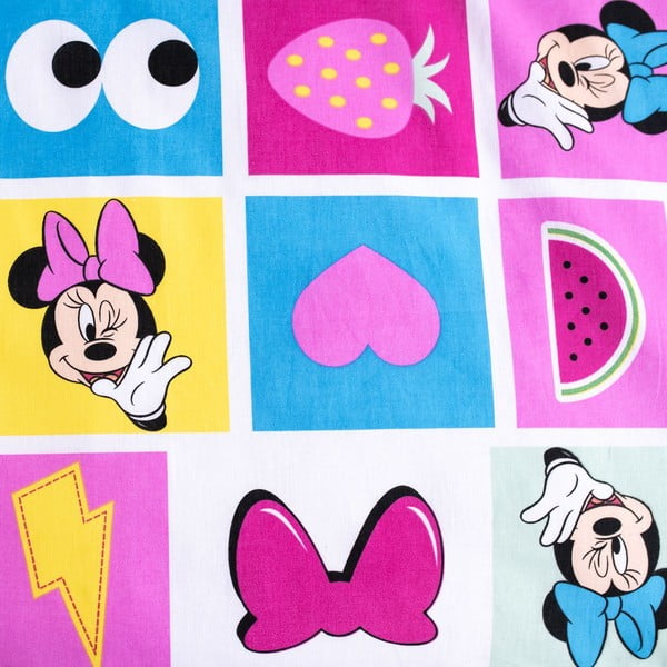 Rožinės spalvos iš medvilnės vaikiška patalynė vaikiškai lovai 100x135 cm Minnie "Sweet" – Jerry Fabrics-image-4