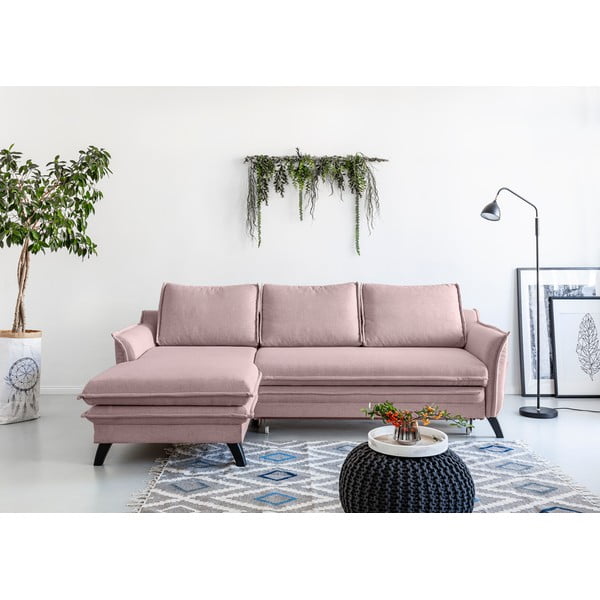 Rausvos spalvos sofa-lova Miuform Charming Charlie, kairysis kampas-image-1