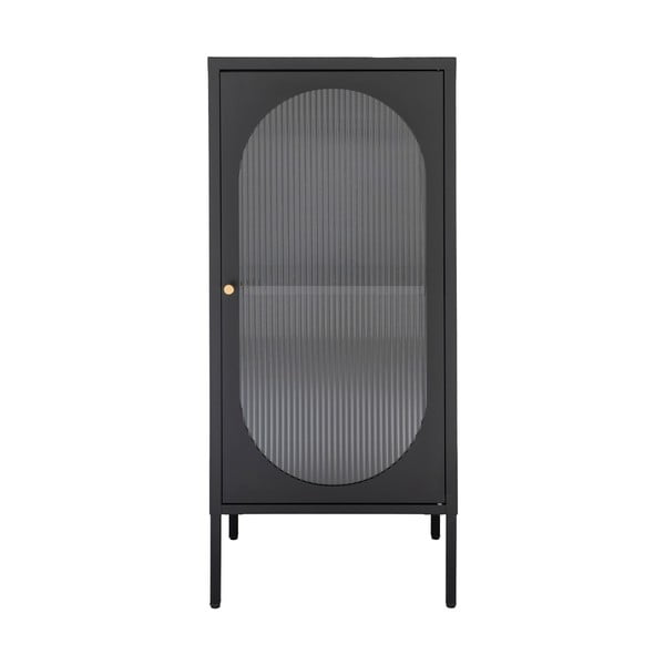 Iš metalo vitrina juodos spalvos 50x110 cm Adelaide – House Nordic