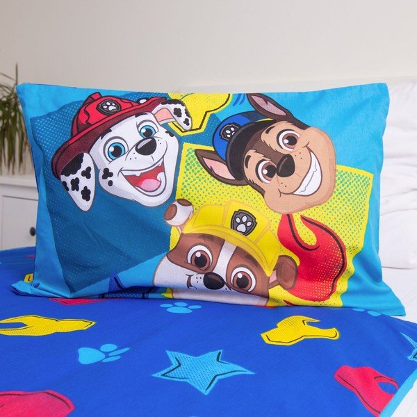 Mėlynos spalvos iš medvilnės vaikiška patalynė vaikiškai lovai 100x135 cm Paw Patrol "Pawsome days ahead" – Jerry Fabrics-image-3