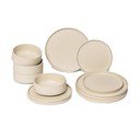 12 dalių smėlio spalvos akmens masės indų rinkinys Bonami selection Malia