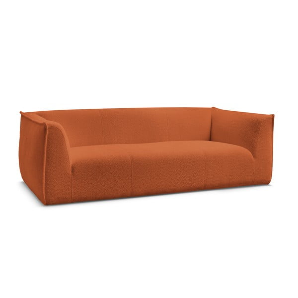 Oranžinės spalvos iš boucle sofa 242 cm Giorgia – Bobochic Paris-image-3