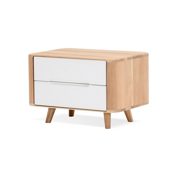 Ąžuolinis naktinis staliukas Gazzda Ena One, 60 x 42 cm-image-2