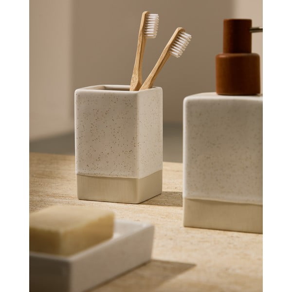 Kreminės spalvos iš keramikos muilo dozatorius 650 ml Careli – Kave Home-image-3