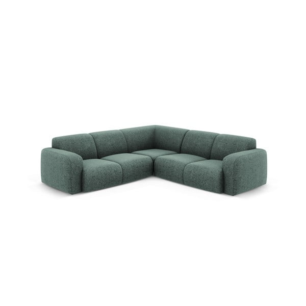 Kampinė sofa smaragdinės spalvos (kintama/„L“ formos) Molino – Micadoni Home-image-2