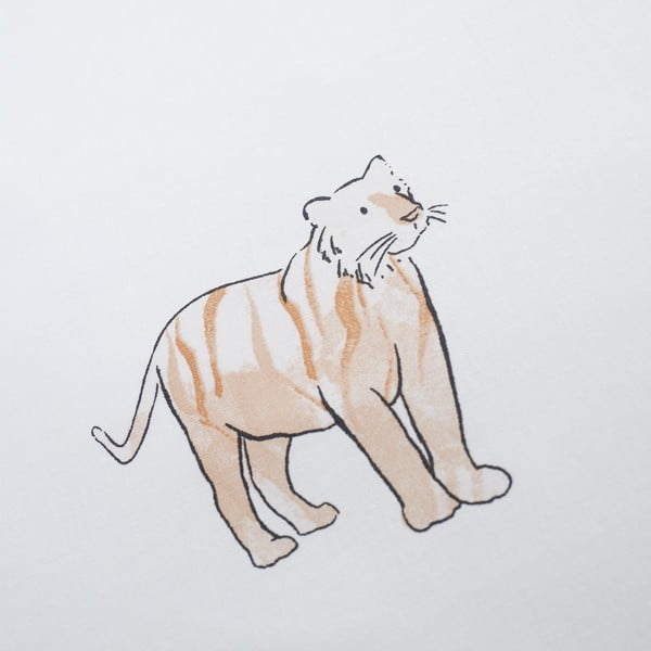 Baltos spalvos iš medvilnės dvigulė vaikų patalynė su guma 135x190 cm Zoo Animals – Bianca-image-2