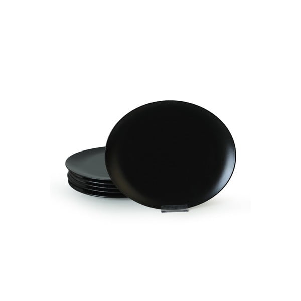 Iš keramikos lėkštės juodos spalvos 6 vnt. ø 32 cm – Hermia