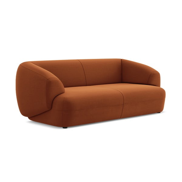 Oranžinės spalvos iš velveto sofa 212 cm Moana – Makamii-image-3