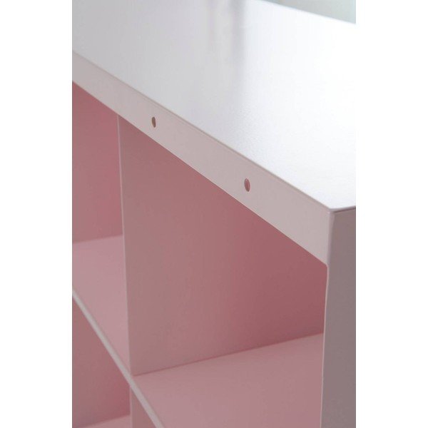 Rožinės spalvos iš plieno pakabinama batų lentyna 120x70x30 cm Waway – Jotex-image-4