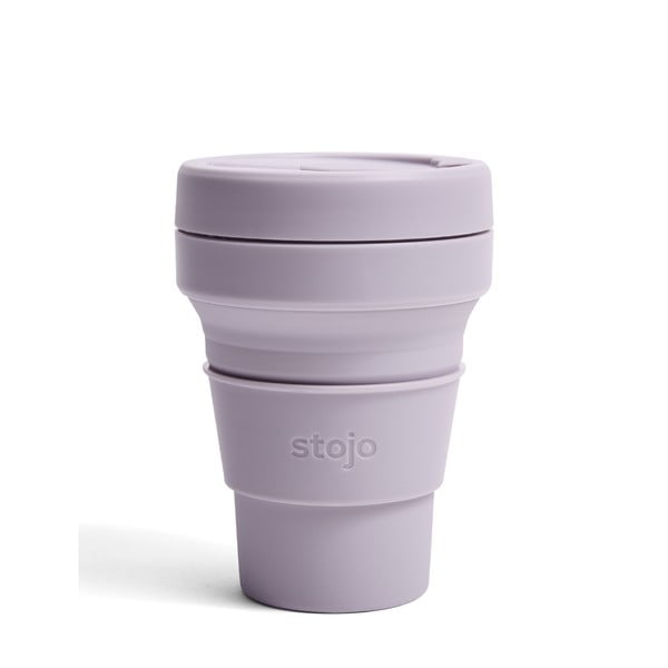 Violetinės spalvos kelioninis puodelis Stojo Pocket, 355 ml