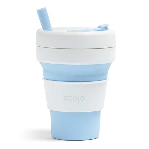 Mėlynai baltas kelioninis puodelis Stojo Biggie Sky, 470 ml