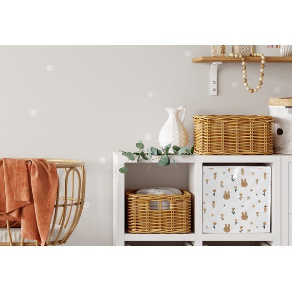 Iš tekstilės vaikiškas organizatorius baltos spalvos 32x32x32 cm Sweet Bunnies – Butter Kings-image-1