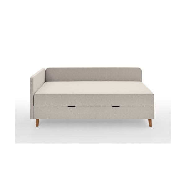 Smėlio spalvos minkšta viengulė lova su daiktadėže 90x200 cm Cabana - Meise Möbel-image-3