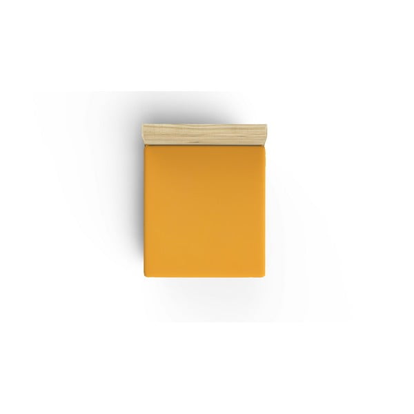 Geltonos spalvos medvilninė paklodė 140x190 cm - Mijolnir