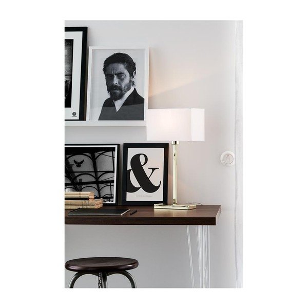 Aukso spalvos stalinis šviestuvas su baltu gaubtu Markslöjd Savoy-image-2