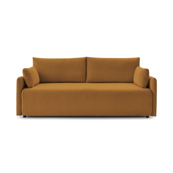 Iš kordinio velveto sulankstoma sofa garstyčių spalvos 211 cm Marcel – Bobochic Paris