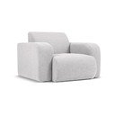 Krėslas šviesiai pilkos spalvos iš boucle Molino – Micadoni Home