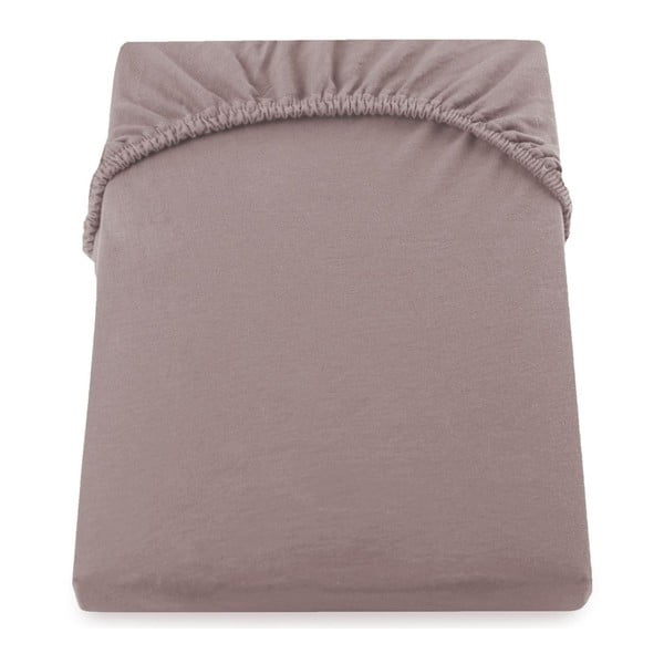 DecoKing Nephrite šviesiai smėlio spalvos elastinė paklodė, 160/180 x 200 cm