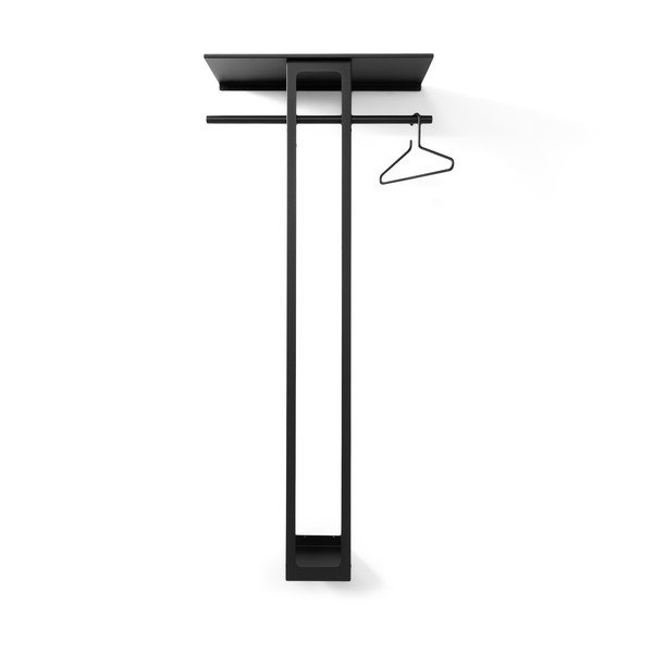 Juodos spalvos iš plieno sieninė lentyna su lentyna 70 cm Luno Large – Spinder Design-image-4