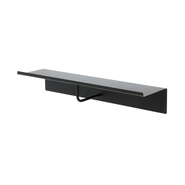 Juodos spalvos iš plieno sieninė lentyna su lentyna 21,5 cm A-Coat – Zone-image-3