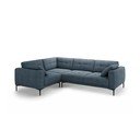 Tamsiai mėlynos spalvos kampinė sofa (su kairiuoju kampu/„L“ formos) Bemy – Micadoni 