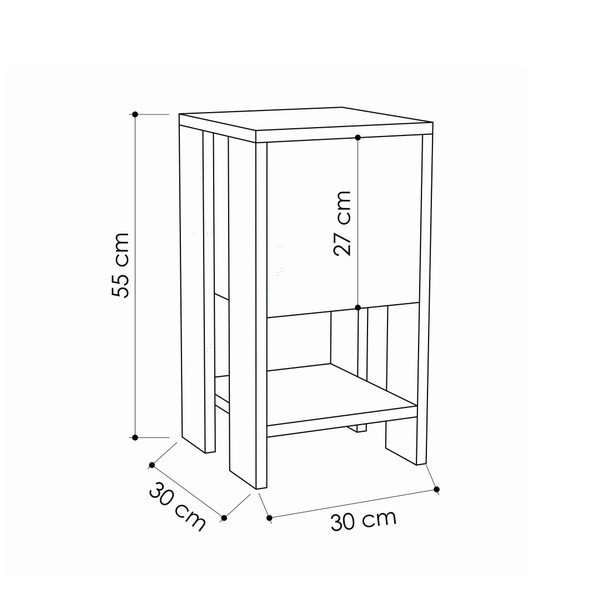 Antracito pilkos spalvos naktinis staliukas Ema-image-3