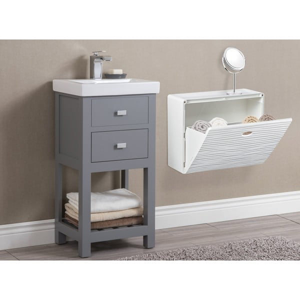 Iš plastiko atlenkiama spintelė batams baltos spalvos Mono Wave – Domopak-image-1