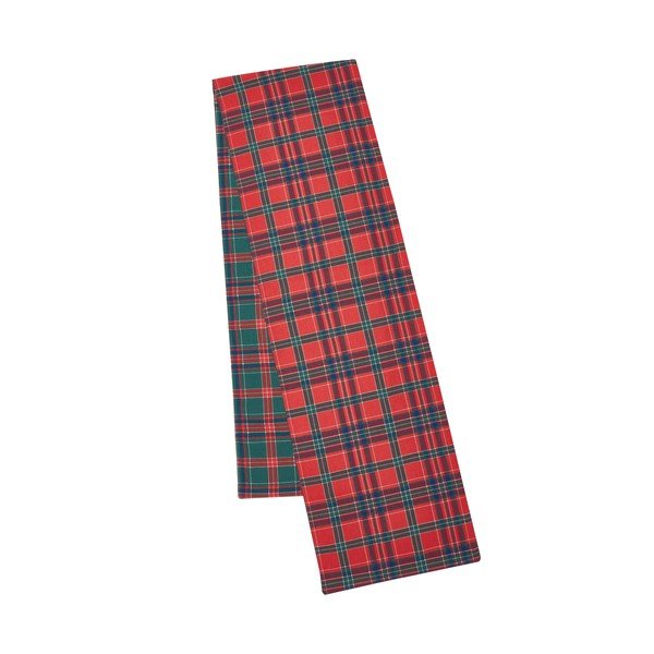 Iš medvilnės stalo takelis su Kalėdų motyvu 220x32 cm Christmas Tartan Check – Catherine Lansfield