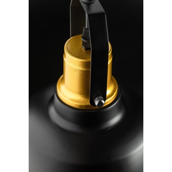 Kabantis šviestuvas juodos spalvos/auksinės spalvos ø 22 cm su metaliniu gaubtu Monroe – GTV-image-2