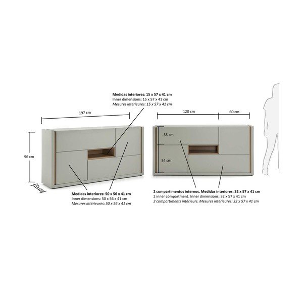 Pilka komoda La Forma Qu-image-4