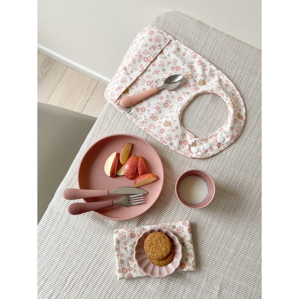 Raudonos spalvos/rausvos spalvos iš silikono vaikiški stalo įrankiai 3 vnt. Rose Mix – Cam Cam Copenhagen-image-4