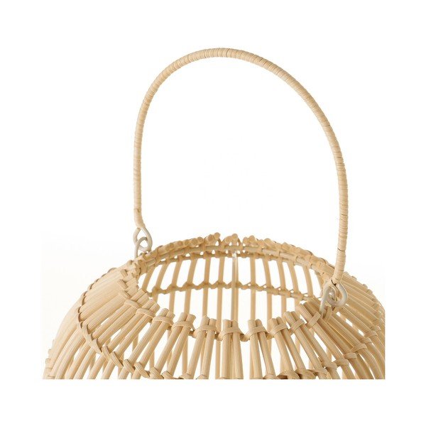 Iš rotango stalinis šviestuvas natūralios spalvos su rotango gaubtu (aukštis 30,5 cm) Natural Way – Casa Selección-image-3