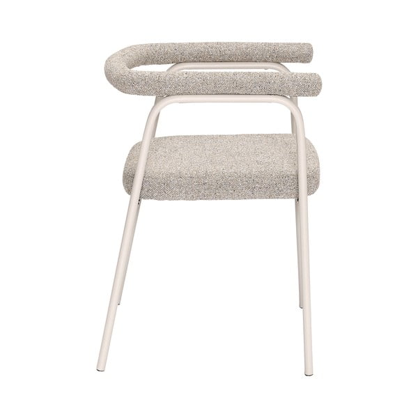 Smėlio spalvos iš audinio valgomojo kėdžių komplektas su porankiais 2 vnt. Ecto – Hübsch-image-3