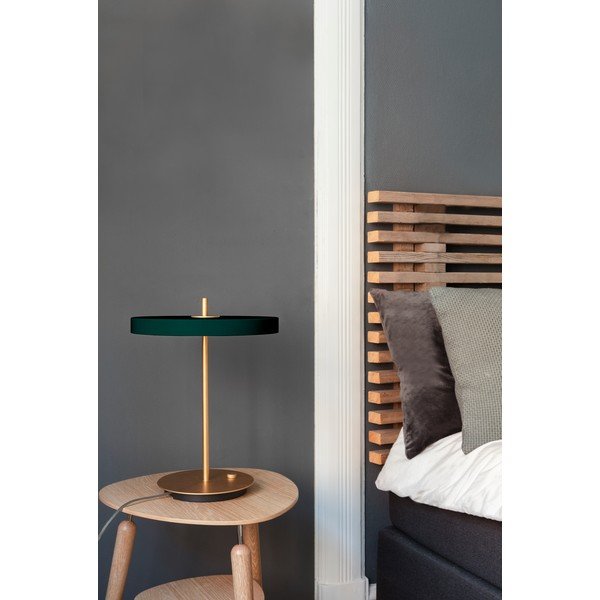 Stalinis šviestuvas tamsiai žalios spalvos LED su pritemdymo funkcija (aukštis 41,5 cm) su metaliniu gaubtu Asteria Table – UMAGE-image-1