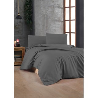 Iš ranforce medvilnės dvigulė patalynė antracito spalvos 200x200 cm – Mijolnir