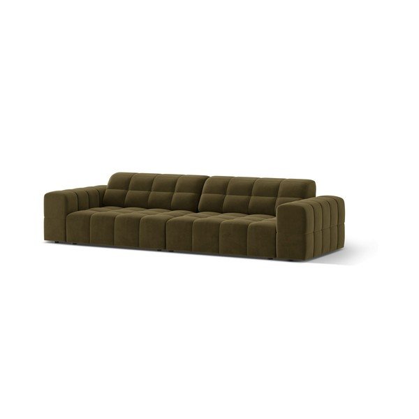 Khaki spalvos sofa iš velveto 252 cm Chicago – Cosmopolitan Design-image-1