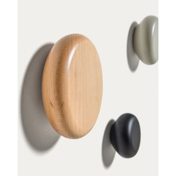 Sieniniai iš medienos kabliai 3 vnt. Nadue – Kave Home-image-1