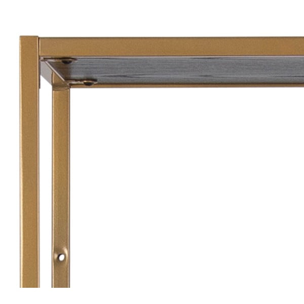 Juodos ir aukso spalvos knygų lentyna Acton Seaford, aukštis 185 cm-image-4